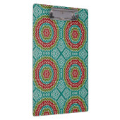 Hypnotische Mandalaik-Blume Klemmbrett (Rechts)