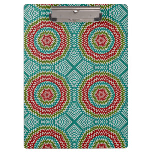 Hypnotische Mandalaik-Blume Klemmbrett