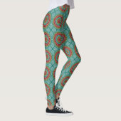 Hypnotische Mandalaik-Blume Leggings (Rechts)