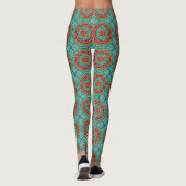 Hypnotische Mandalaik-Blume Leggings (Rückseite)