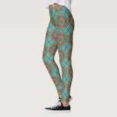 Hypnotische Mandalaik-Blume Leggings (Links)