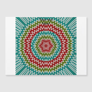 Hypnotische Mandalaik-Blume Magnetkarte