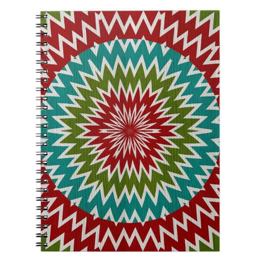 Hypnotische Mandalaik-Blume Notizblock (Vorderseite)
