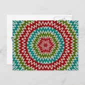 Hypnotische Mandalaik-Blume Postkarte (Vorne/Hinten)