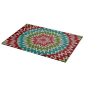 Hypnotische Mandalaik-Blume Schneidebrett (Ecke)