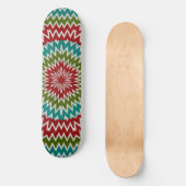 Hypnotische Mandalaik-Blume Skateboard (Vorderseite)