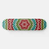 Hypnotische Mandalaik-Blume Skateboard (Horizontal)
