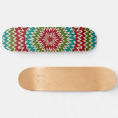Hypnotische Mandalaik-Blume Skateboard (Horizontal)