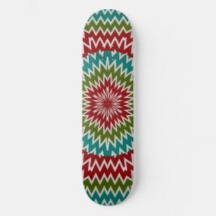 Hypnotische Mandalaik-Blume Skateboard