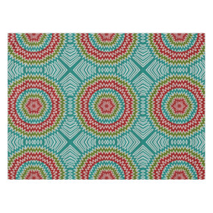 Hypnotische Mandalaik-Blume Tischdecke