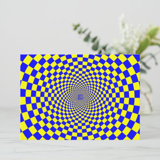 Hypnotische optische Illusion Einladung (Stehend Vorderseite)