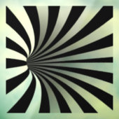 Hypnotische optische Illusion Vortex Black Fensteraufkleber (Blatt 3)