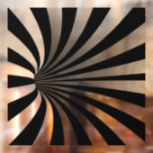 Hypnotische optische Illusion Vortex Black Fensteraufkleber (Blatt 2)