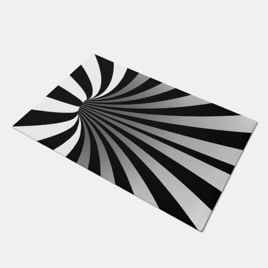 Hypnotische optische Täuschung Kurve Spiralmatte Fußmatte (Schrägansicht)