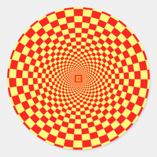 Hypnotische optische Täuschung Runder Aufkleber