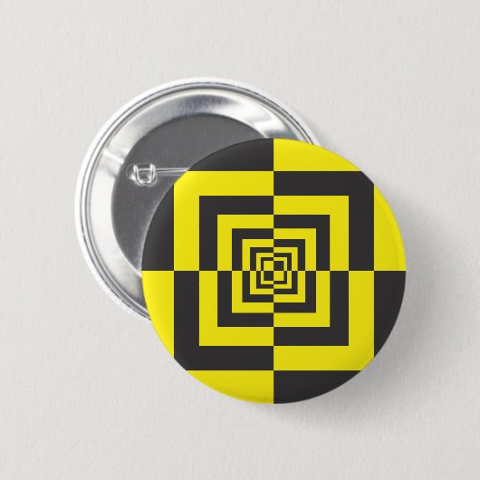 Hypnotische Quadrate Button (Vorne & Hinten)