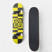Hypnotische Quadrate Skateboard (Vorne)