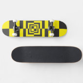Hypnotische Quadrate Skateboard (Horizontal)