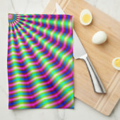 Hypnotische Ringe Geschirrtuch (Viertel Falte)