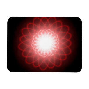Hypnotische Rote Spiralen Magnet