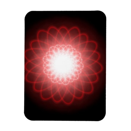 Hypnotische Rote Spiralen Magnet (Vertikal)