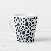 Hypnotische schwarze Kreise Milchtasse (Linke Ecke)