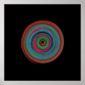Hypnotische Spirale für Wände Poster (Vorne)