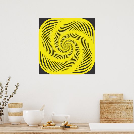 Hypnotische Spirale Poster (Küche)