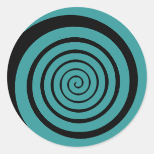 hypnotische Spirale Runder Aufkleber