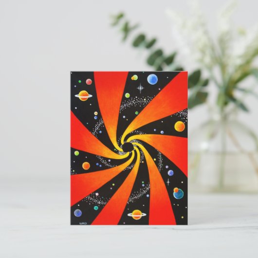 HYPNOTISCHE SPIRALGALAXIE POSTKARTE (Stehend Vorderseite)