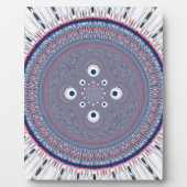 Hypnotische Symmetrie: Abstrakte geometrische Kuns Fotoplatte (Vorderseite)