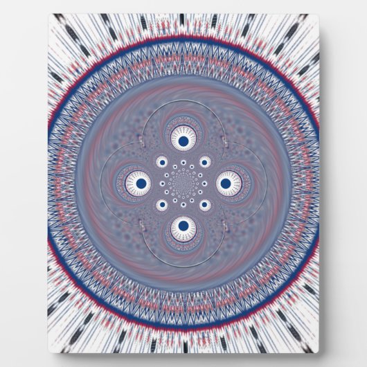 Hypnotische Symmetrie: Abstrakte geometrische Kuns Fotoplatte (Vorderseite)