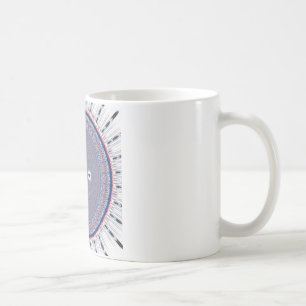 Hypnotische Symmetrie: Abstrakte geometrische Kuns Kaffeetasse