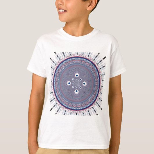 Hypnotische Symmetrie: Abstrakte geometrische Kuns T-Shirt (Vorderseite)