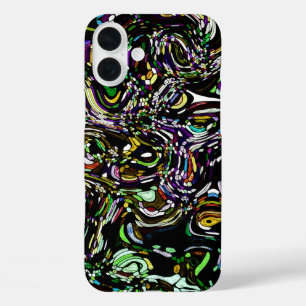 Hypnotische Wirbelenergie in Grün iPhone 16 Plus Hülle