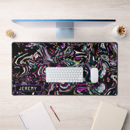 Hypnotische Wirbelenergie in Lila Schreibtischmatt Schreibtischunterlage
