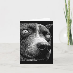 Hypnotischer Pitbull seltsame Augen Weirdcore Grus Karte