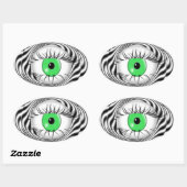 HYPNOTISCHES AUGE - HYPNOTIST OVALER AUFKLEBER (Blatt)