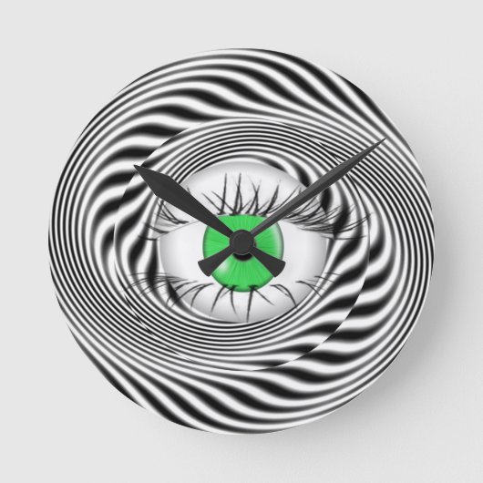 HYPNOTISCHES AUGE - HYPNOTIST RUNDE WANDUHR (Vorderseite)