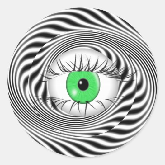 HYPNOTISCHES AUGE - HYPNOTIST RUNDER AUFKLEBER (Vorderseite)