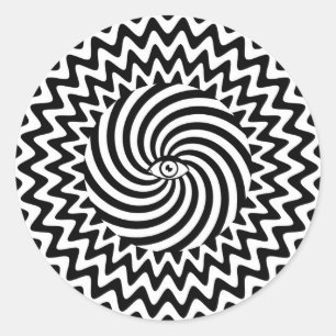 Hypnotisches Augen-Sticker Runder Aufkleber