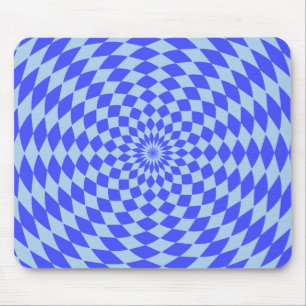 Hypnotisches blaues Mousepad