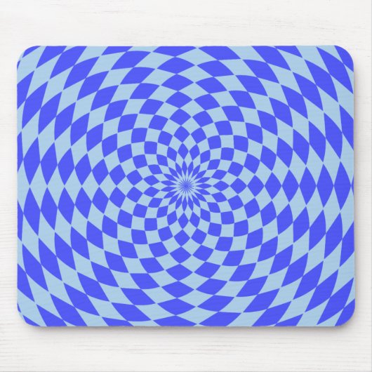 Hypnotisches blaues Mousepad (Vorne)