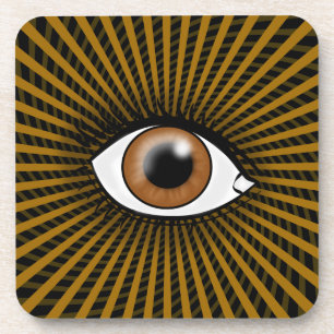 Hypnotisches braunes Auge Untersetzer