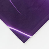 Hypnotisches Fraktal tief lila Blume Fleecedecke (Ecke)