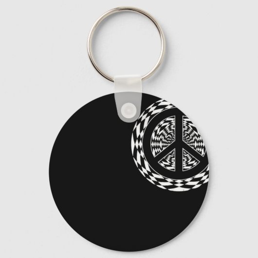 HYPNOTISCHES FRIEDENSSIGNAL SCHLÜSSELANHÄNGER (Vorderseite)