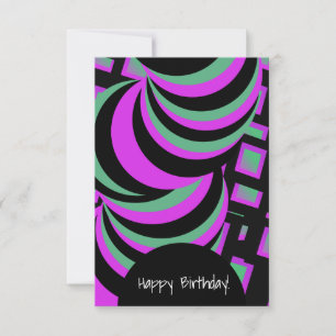 Hypnotisches Lila Grün Alles Gute zum Geburtstag Z Karte