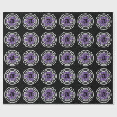 Hypnotisches Packpapier mit psychedelischen Kreise (Flach)