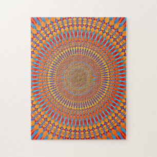 Hypnotisches radiales Muster Puzzle