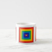 Hypnotisches Regenbogenquadrat  Espressotasse (Vorderseite)